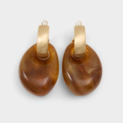 Mystarya in Other Brown - Statement earrings - Other brown