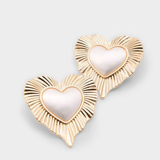 Valentine in Metallic Multi - Statement earrings - Metallic multi