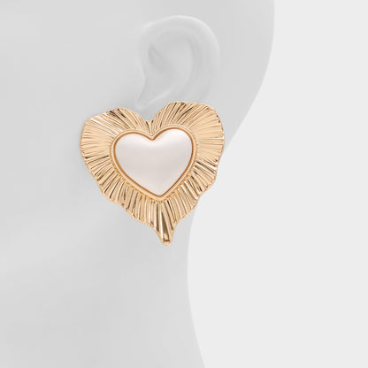 Valentine in Metallic Multi - Statement earrings - Metallic multi