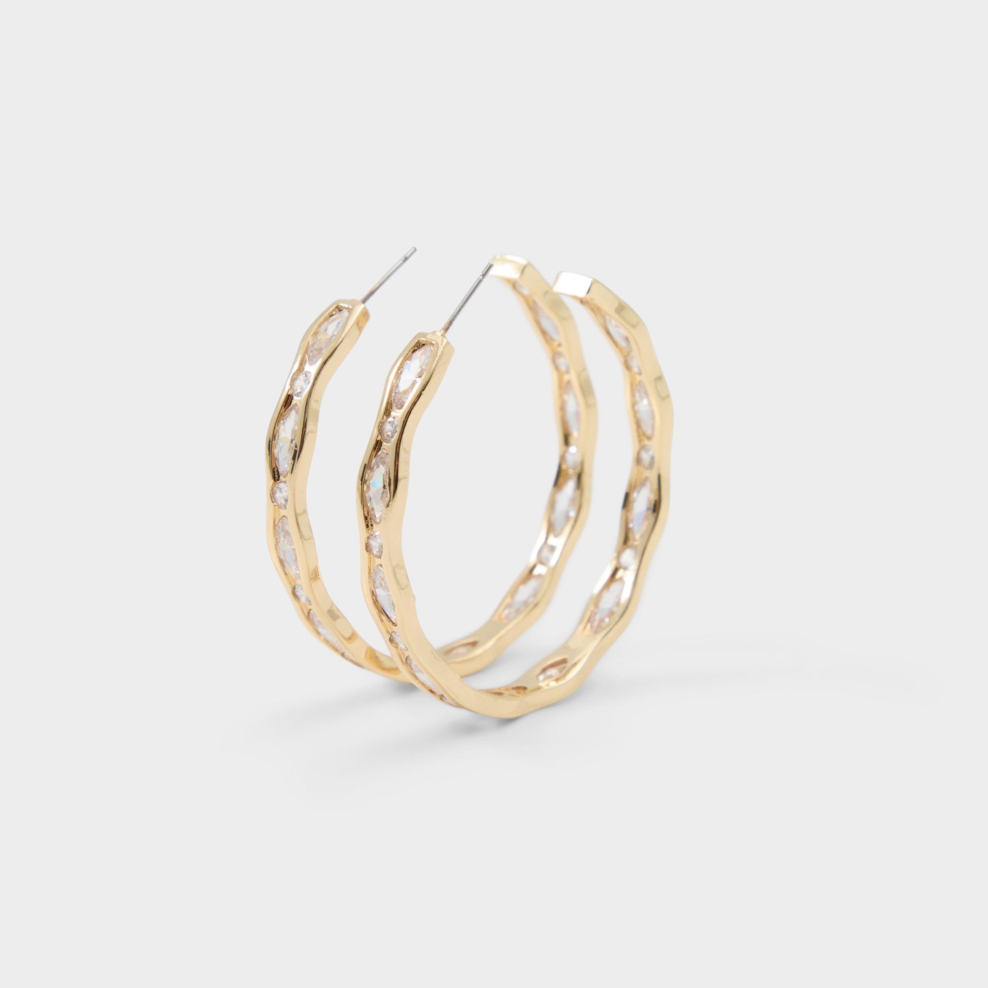 Cynthyia in Gold Clear Multi - Earrings - Gold/clear multi