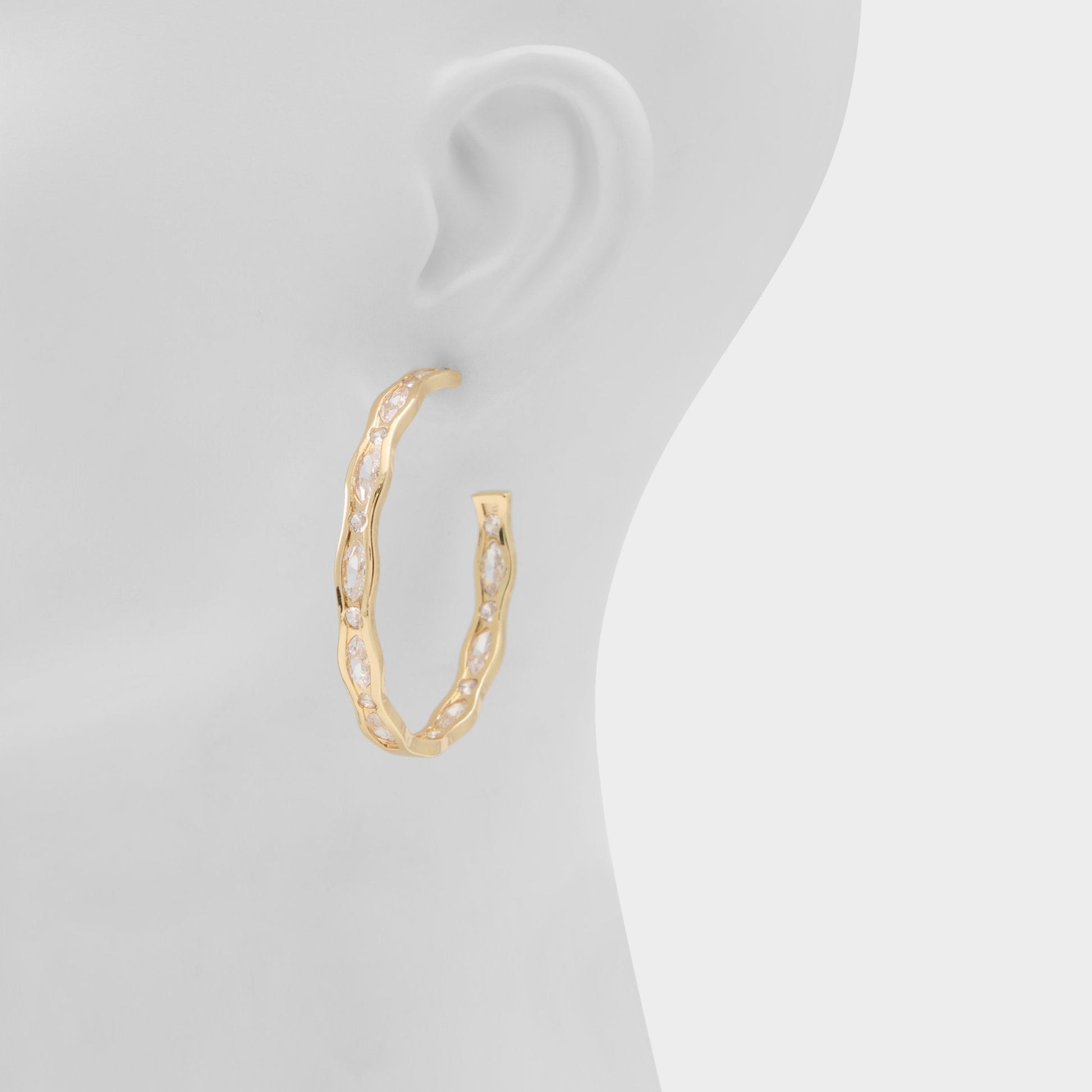 Cynthyia in Gold Clear Multi - Earrings - Gold/clear multi