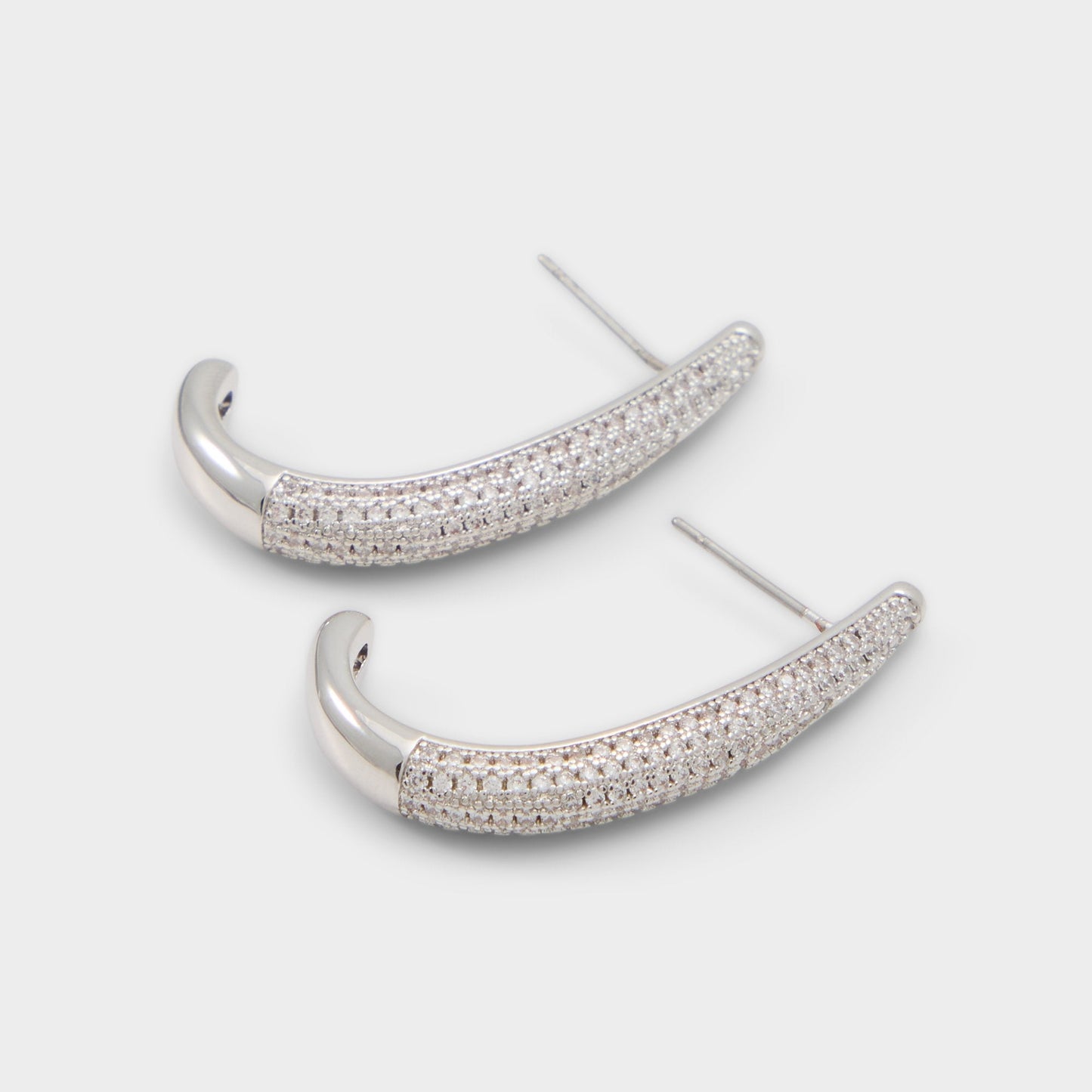Nahdia in Silver Clear Multi - Earrings - Silver/clear multi