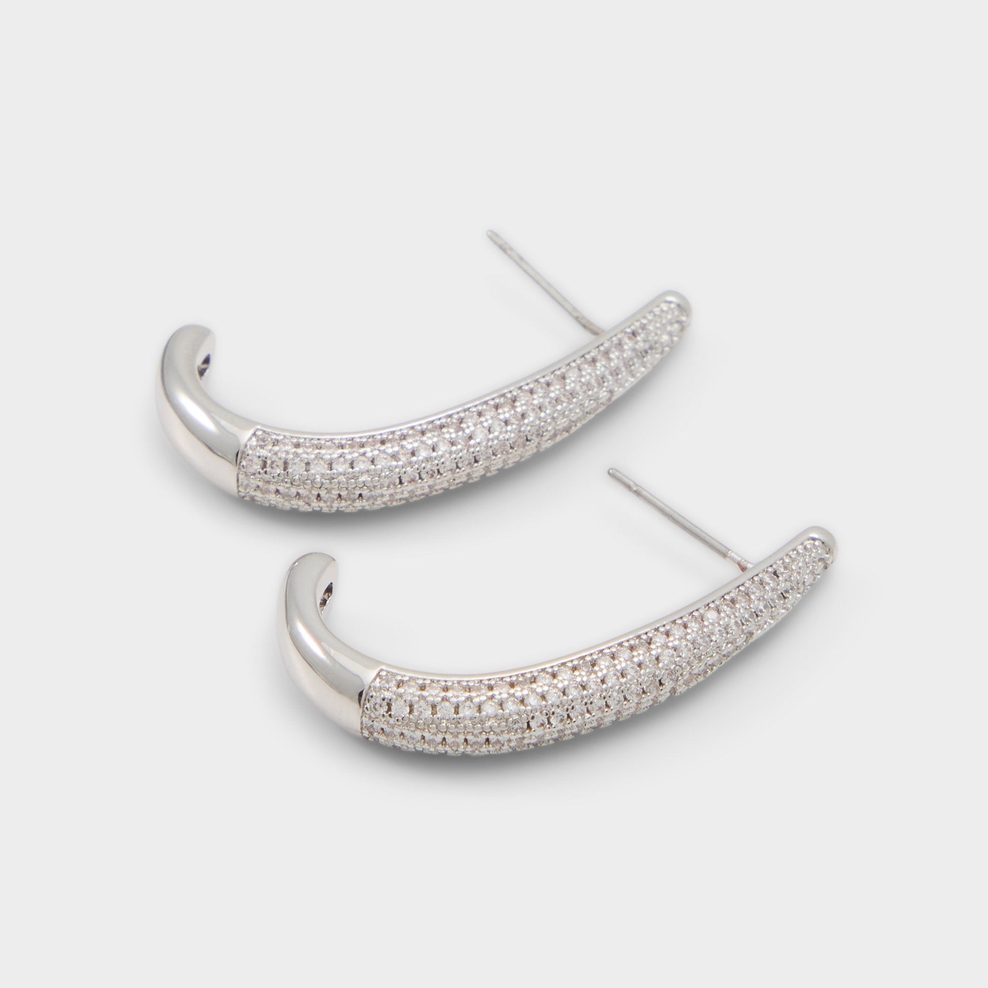 Nahdia in Silver Clear Multi - Earrings - Silver/clear multi