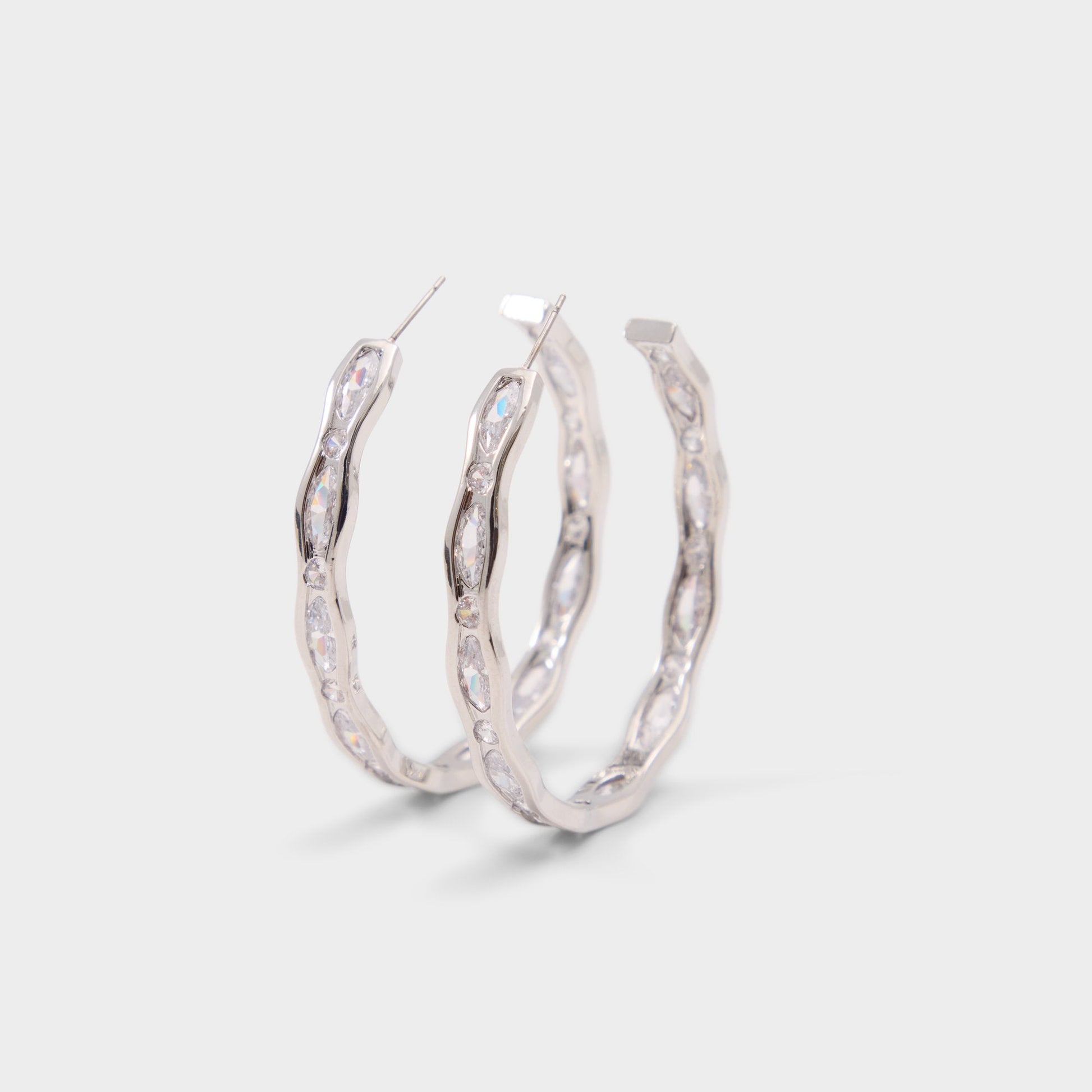 Cynthyia in Silver Clear Multi - Earrings - Silver/clear multi