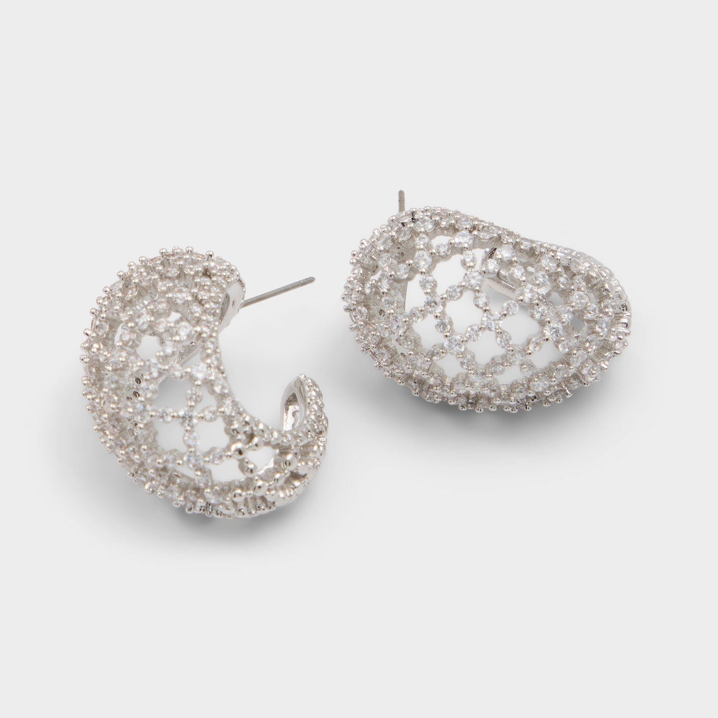 Mairah in Silver Clear Multi - Earrings - Silver/clear multi