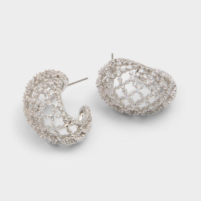 Mairah in Silver Clear Multi - Earrings - Silver/clear multi