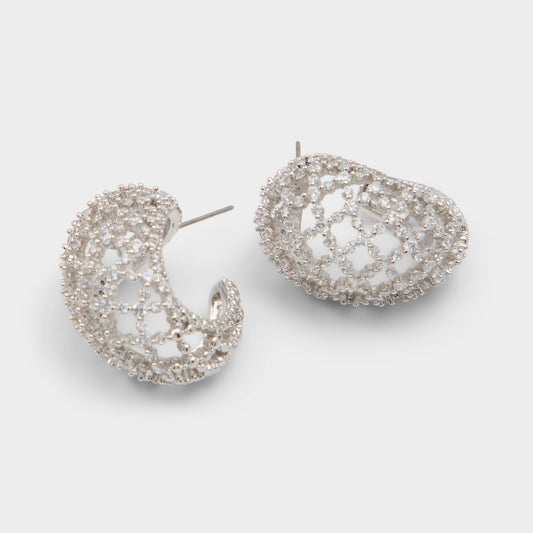 Mairah in Silver Clear Multi - Earrings - Silver/clear multi