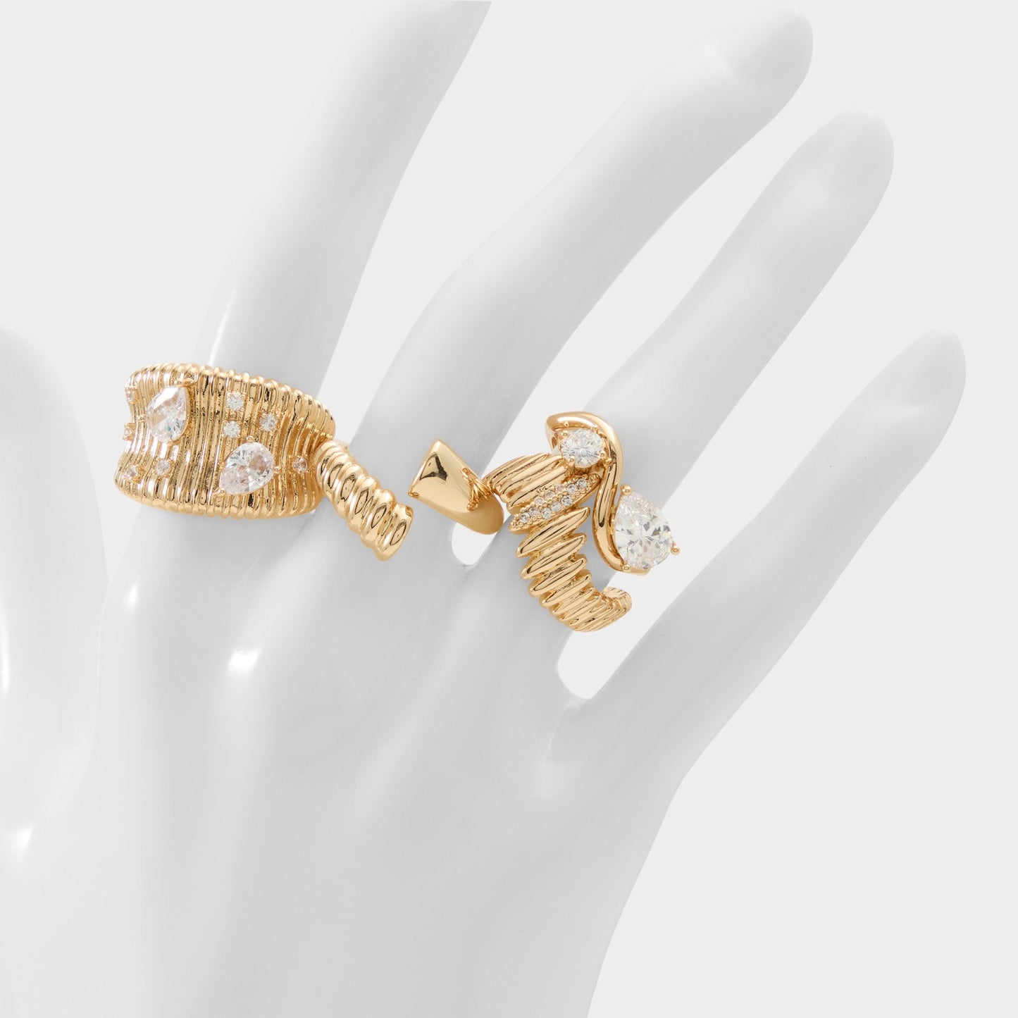 Alexxe in Gold Clear Multi - Ring - Gold/clear multi