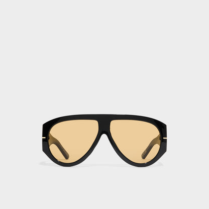 Kristiinaa in Black Gold Multi - Aviator sunglasses - Black/gold multi