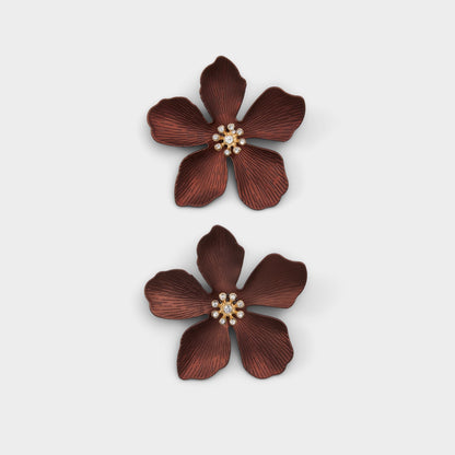 Maflorra in Brown - Statement earrings - Brown