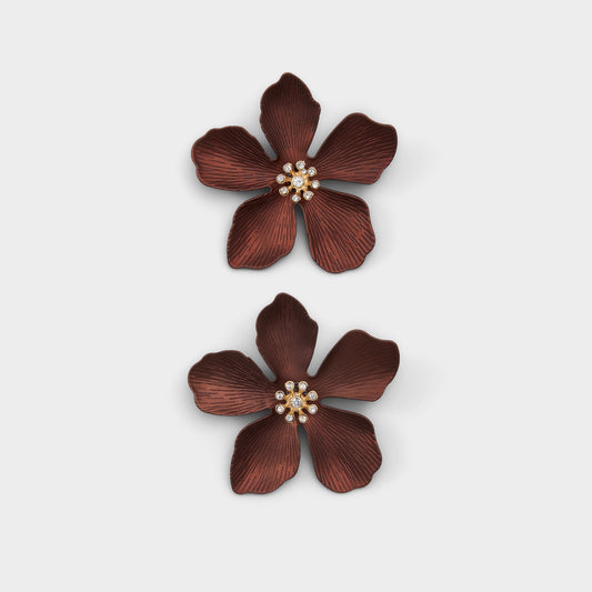 Maflorra in Brown - Statement earrings - Brown