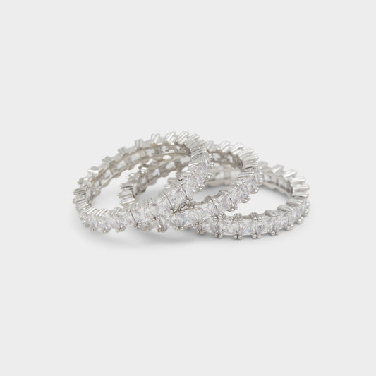 Aschianamini Silver/Clear Multi Women's Rings - Ring - Silver/clear multi