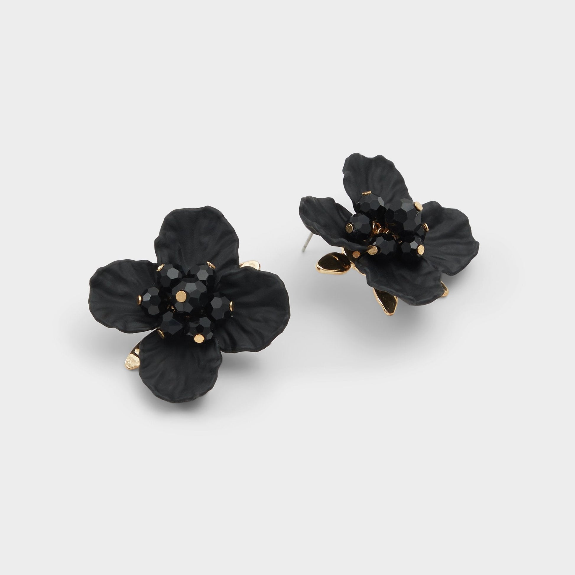 Bamey in Black - Statement earrings - Black