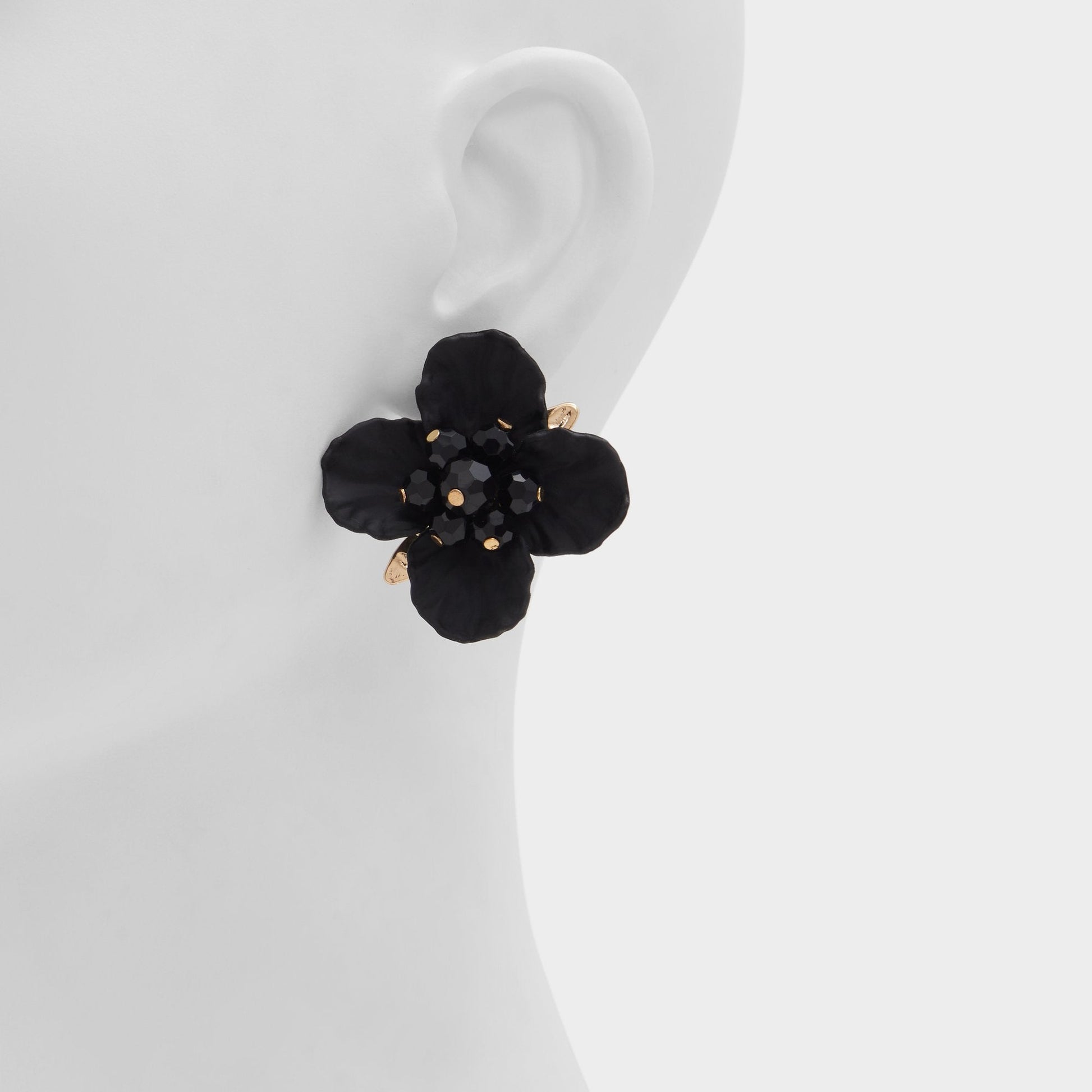 Bamey in Black - Statement earrings - Black