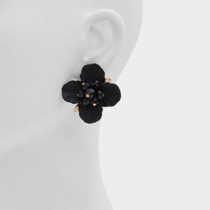 Bamey in Black - Statement earrings - Black
