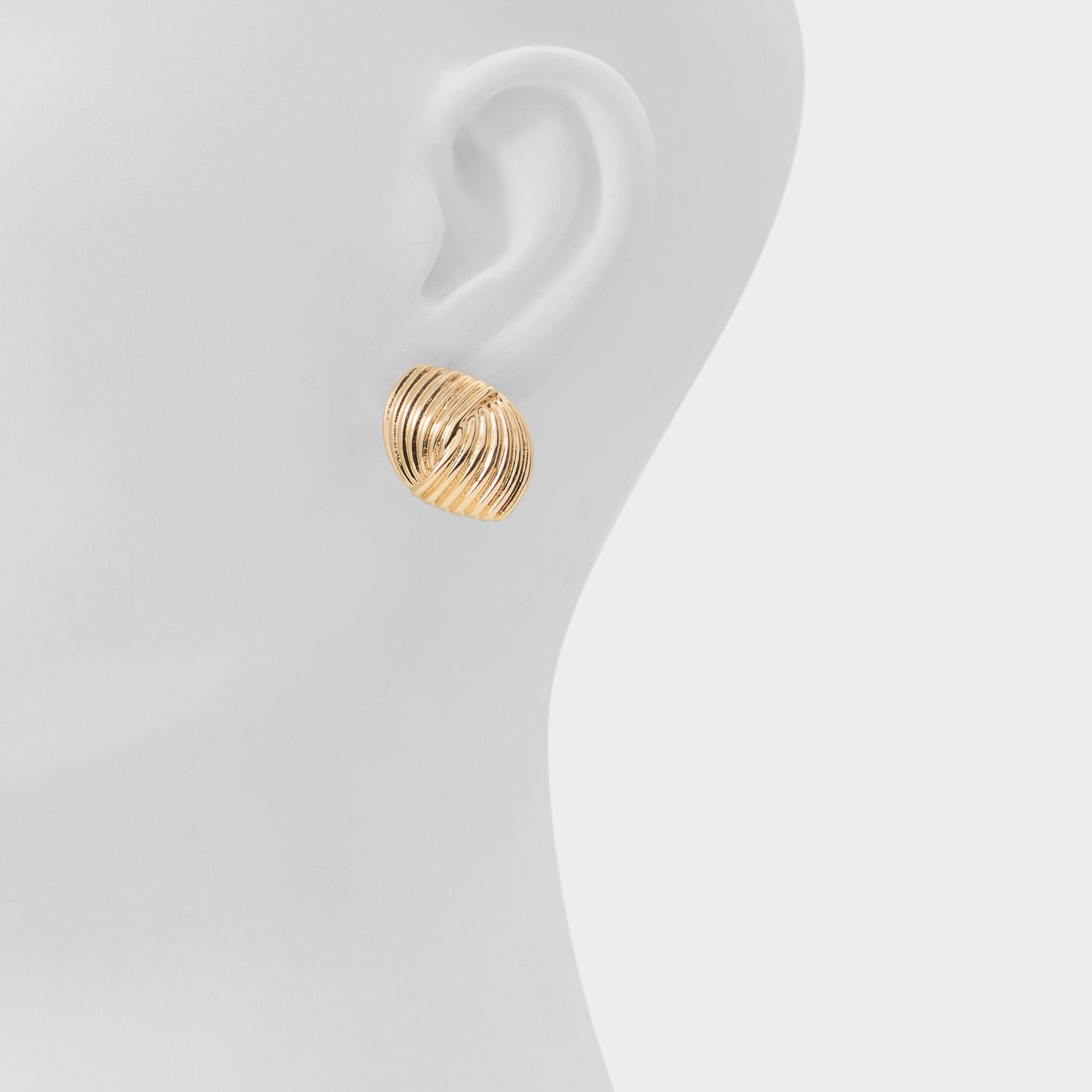 Buttons in Gold - Button earrings - Gold
