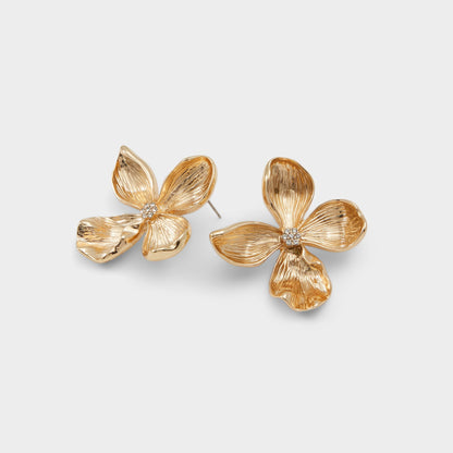 Floraluxe Gold/Clear Multi Women's Earrings - Earrings - Gold/Clear Multi
