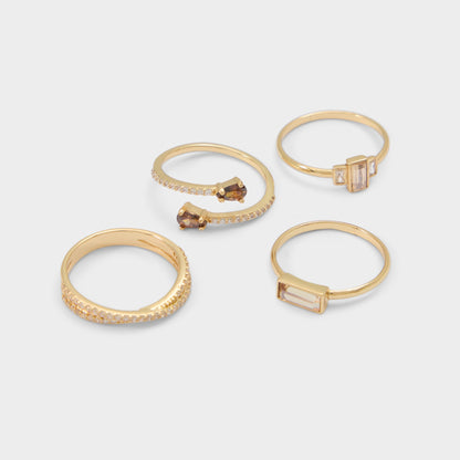 Yeikin in Light Brown - Multi finger rings - Light brown