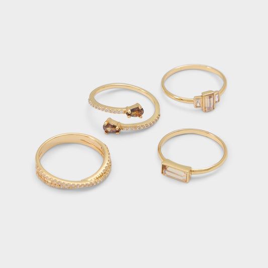 Yeikin in Light Brown - Multi finger rings - Light brown