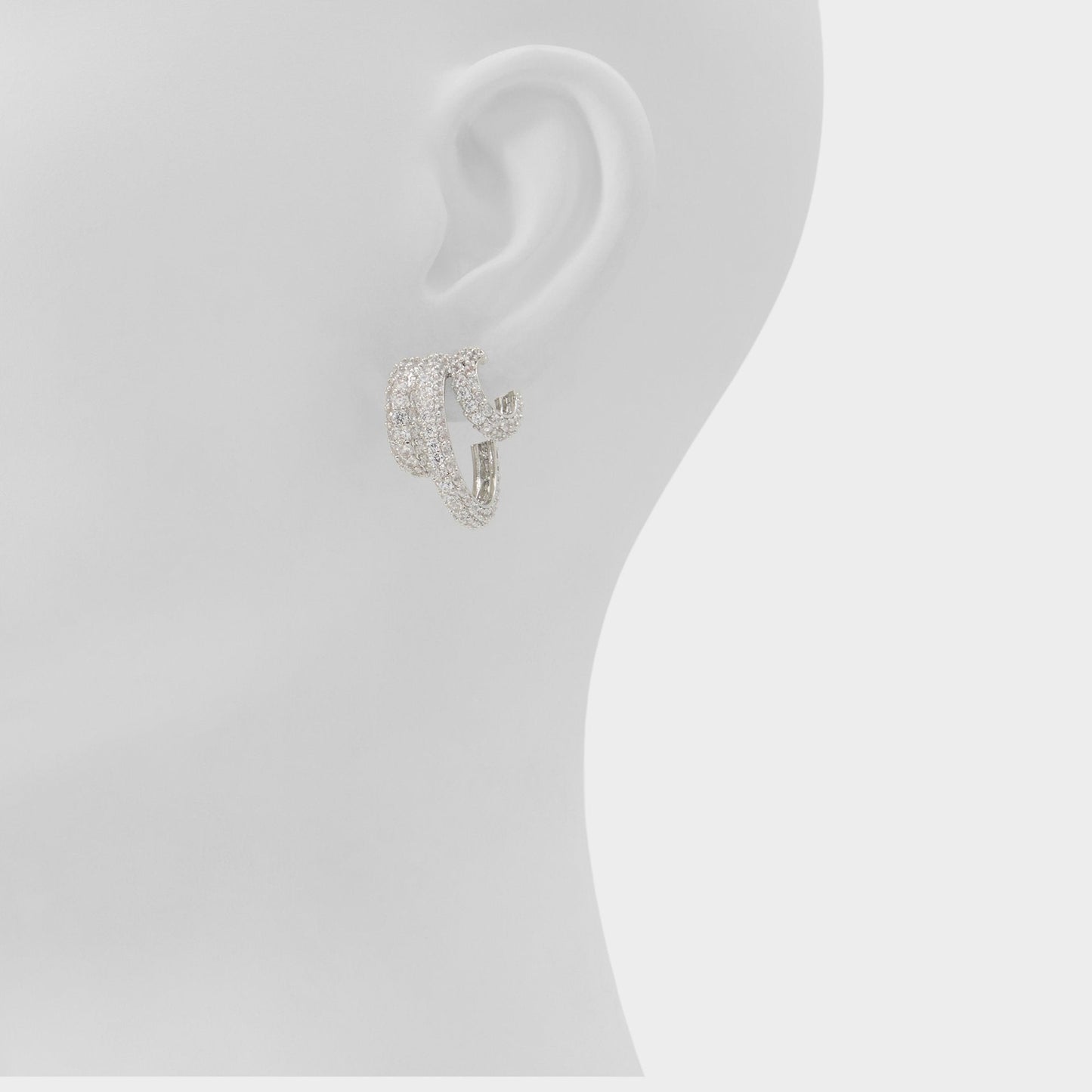 Glitzys in Silver Clear Multi - Hoop earrings - Silver/clear multi