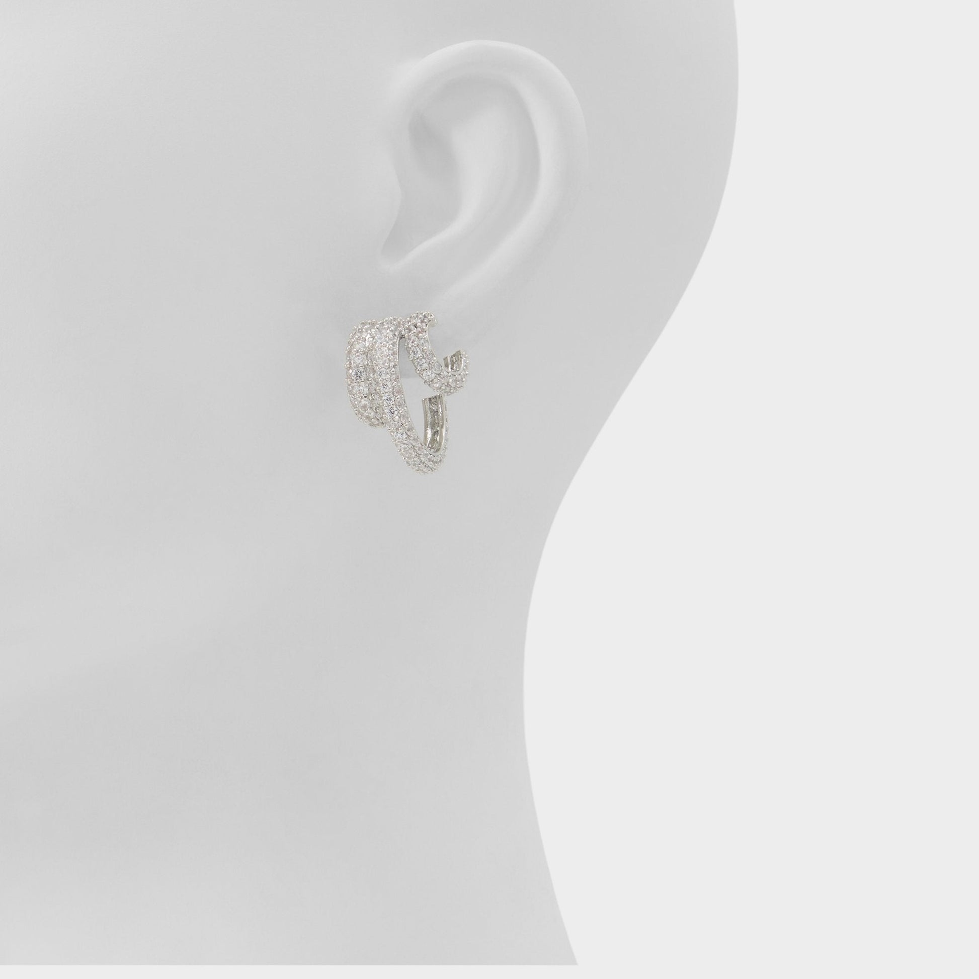 Glitzys in Silver Clear Multi - Hoop earrings - Silver/clear multi