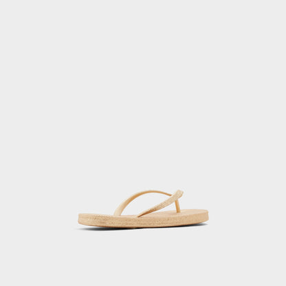 Aloomba Gold Women's Flats - Flip flop - Gold