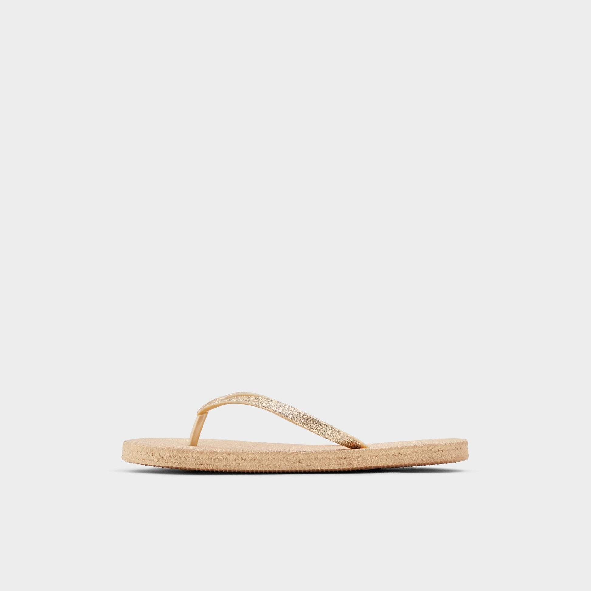 Aloomba Gold Women's Flats - Flip flop - Gold