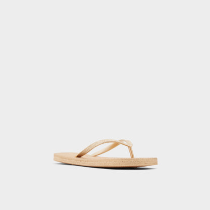 Aloomba Gold Women's Flats - Flip flop - Gold