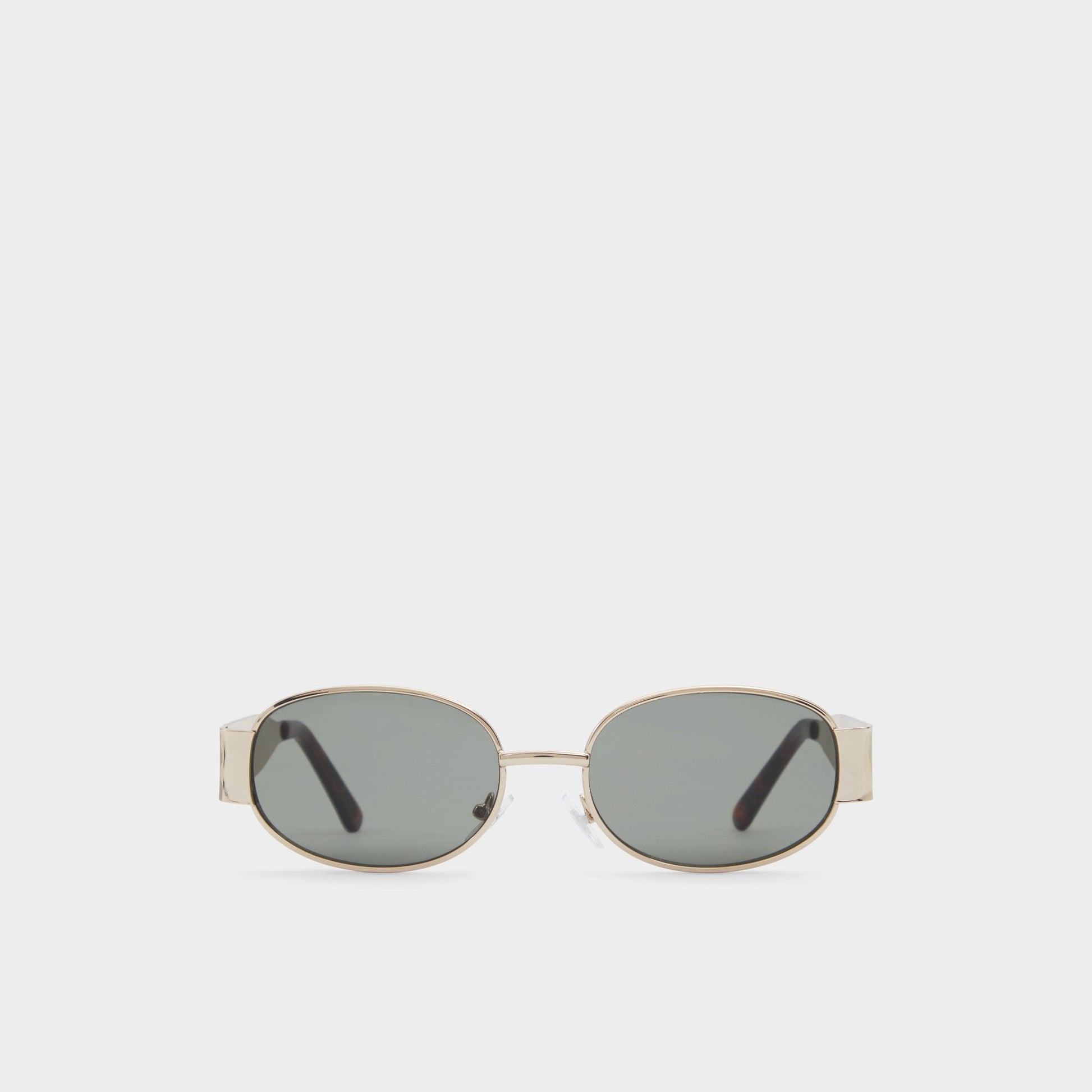 Unirerin Gold Women's Round - Round sunglasses - Gold