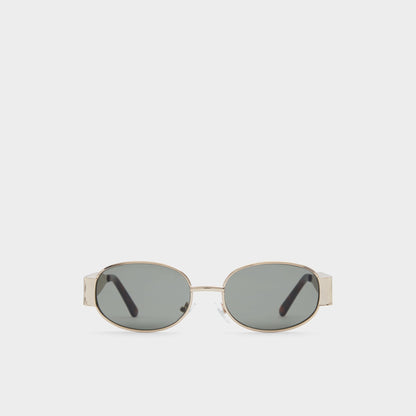 Unirerin Gold Women's Round - Round sunglasses - Gold