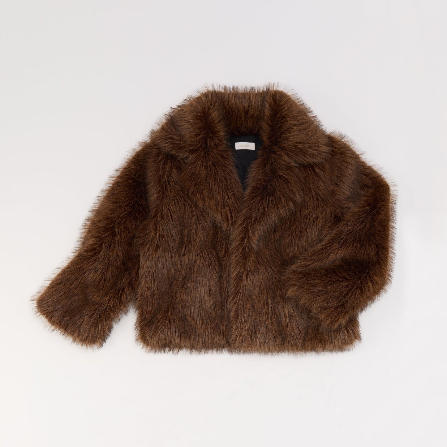 Hazella in Brown - Faux fur jacket - Brown