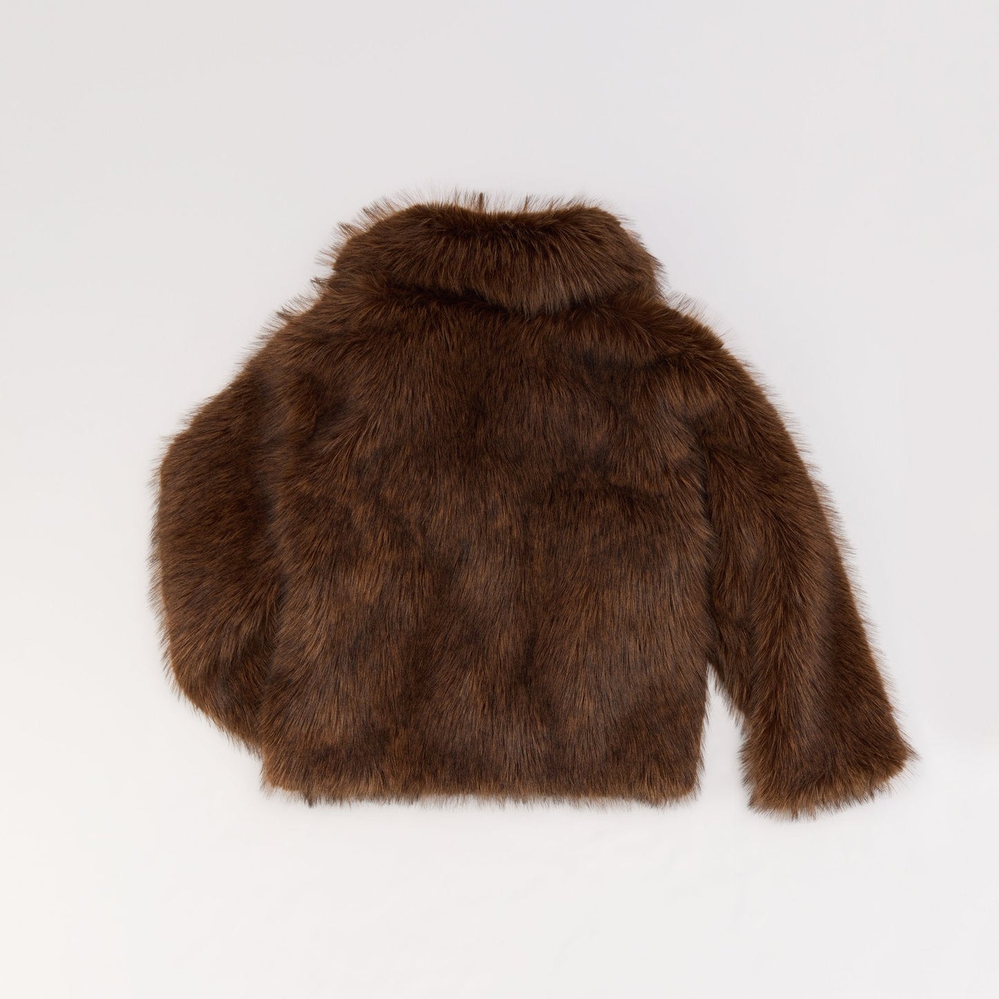 Hazella in Brown - Faux fur jacket - Brown