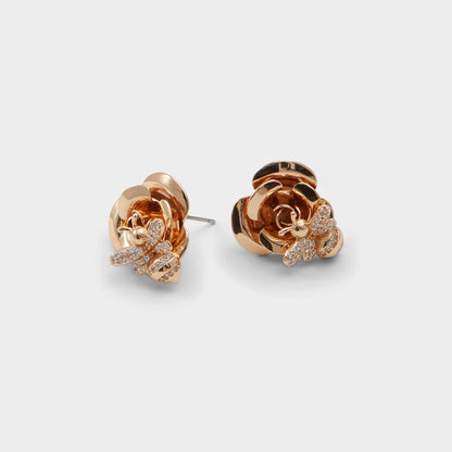 Bumblebees Gold/Clear Multi Women's Earrings - Earrings - Gold/Clear Multi