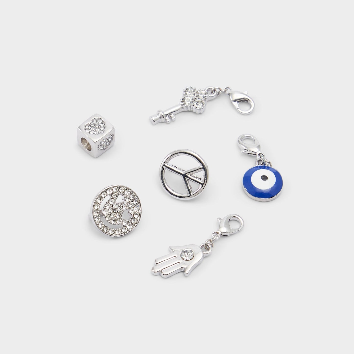 Lacecharms Silver/Clear Multi Women's Shoe Charms & Laces - Shoe charms - Silver/Clear Multi