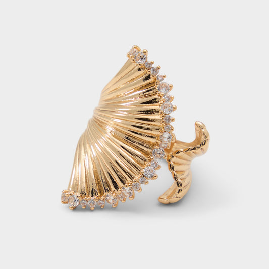 Fariarie in Gold Clear Multi - Ring - Gold/clear multi