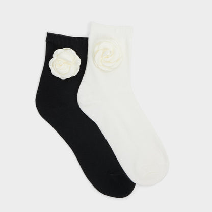 Rosettesocks Black/White Women's Socks - Socks - Black/White