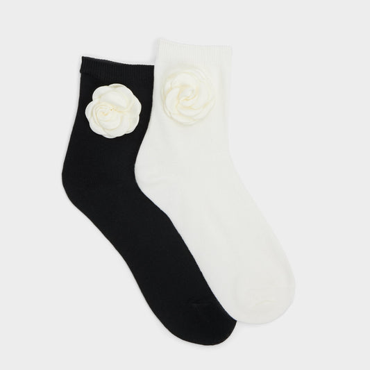Rosettesocks Black/White Women's Socks - Socks - Black/White
