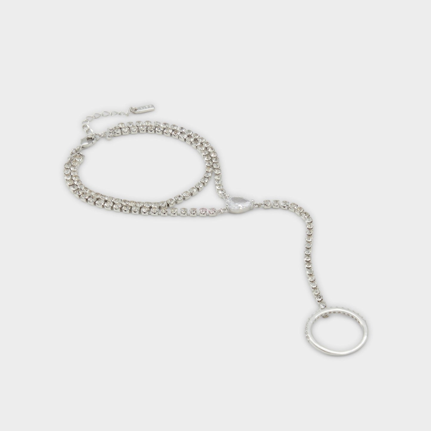 Unenda Silver/Clear Multi Women's Bracelets - Hand chain - Silver/Clear Multi