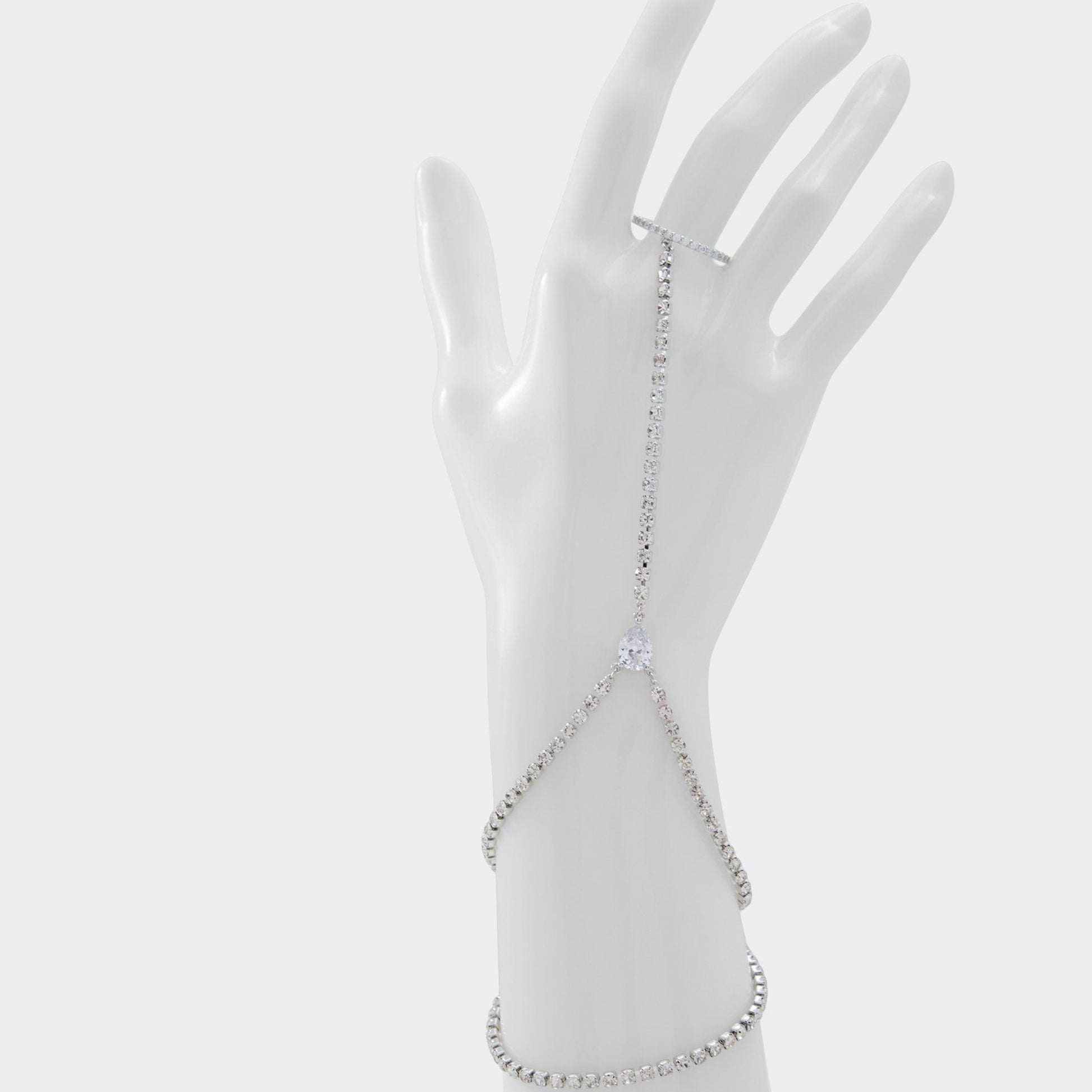 Unenda Silver/Clear Multi Women's Bracelets - Hand chain - Silver/Clear Multi