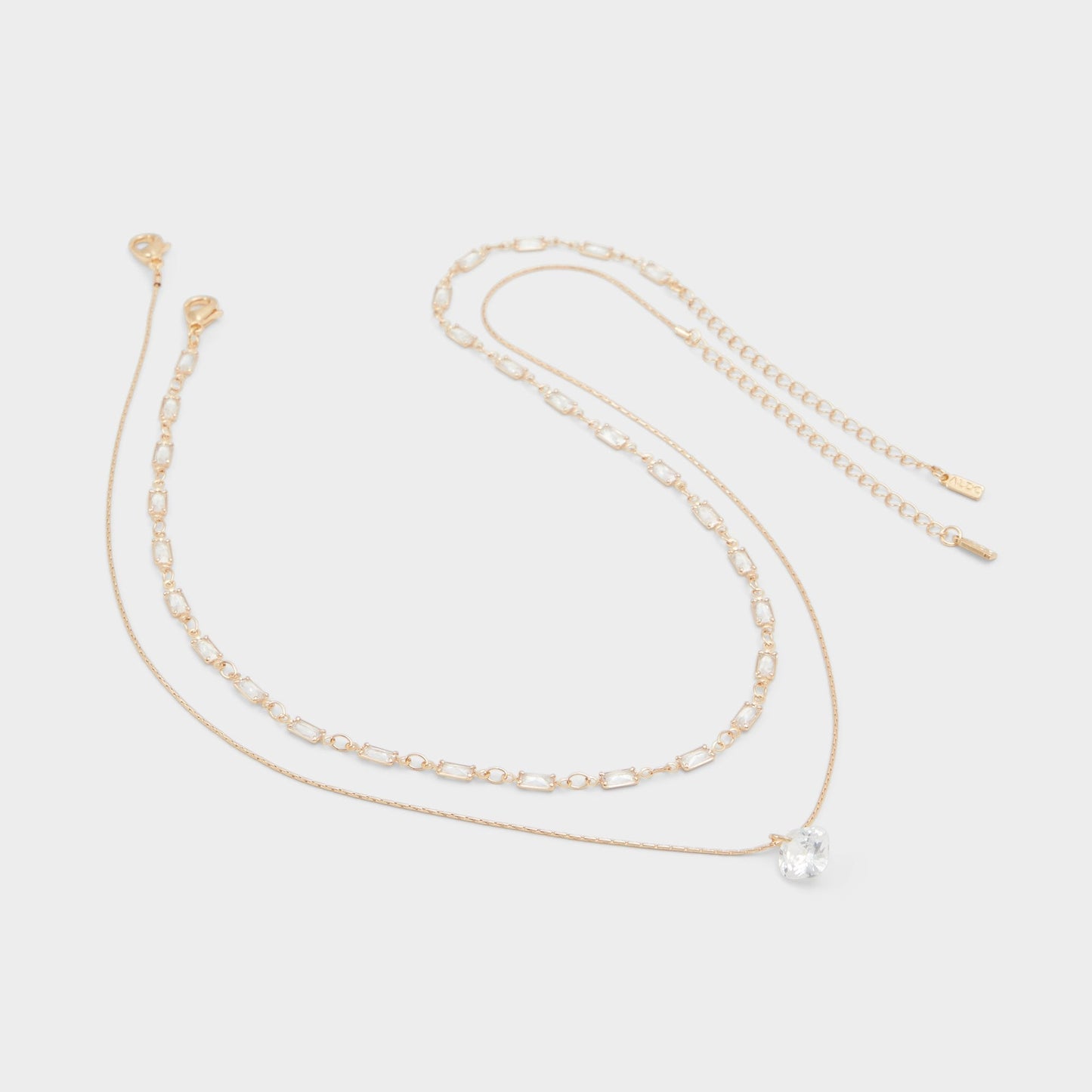 Flein Gold/Clear Multi Women's Necklaces - Layered necklace - Gold/Clear Multi