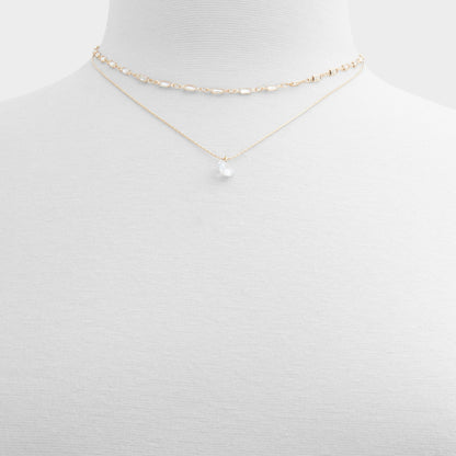 Flein Gold/Clear Multi Women's Necklaces - Layered necklace - Gold/Clear Multi