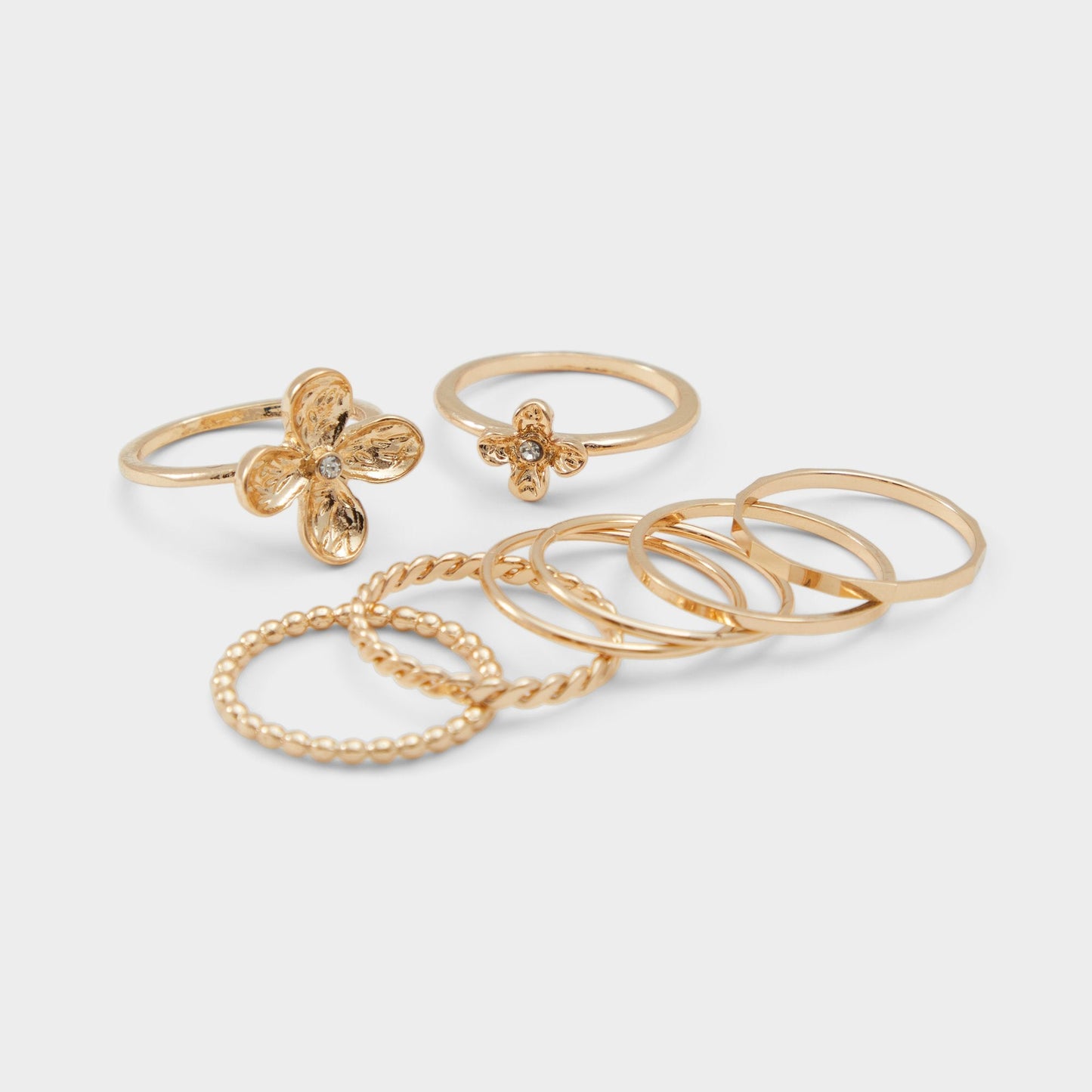 Kiliwiel Gold/Clear Multi Women's Rings - Multi finger rings - Gold/Clear Multi