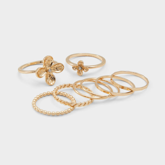 Kiliwiel Gold/Clear Multi Women's Rings - Multi finger rings - Gold/Clear Multi