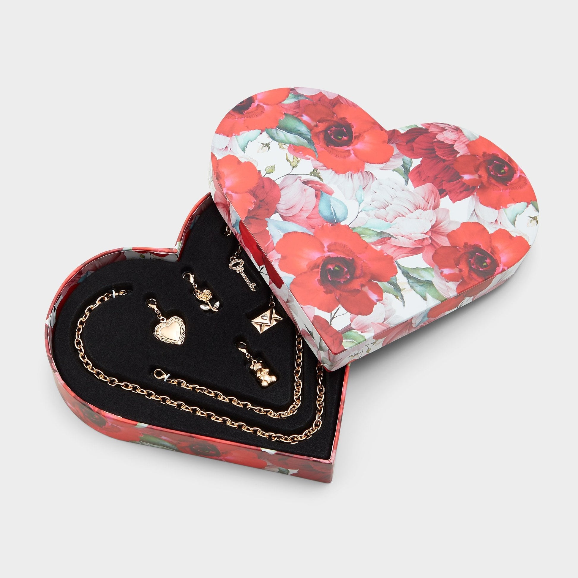 Bemyvalentine Gold/Clear Multi Women's Specialty - Necklace & bracelet set - Gold/Clear Multi