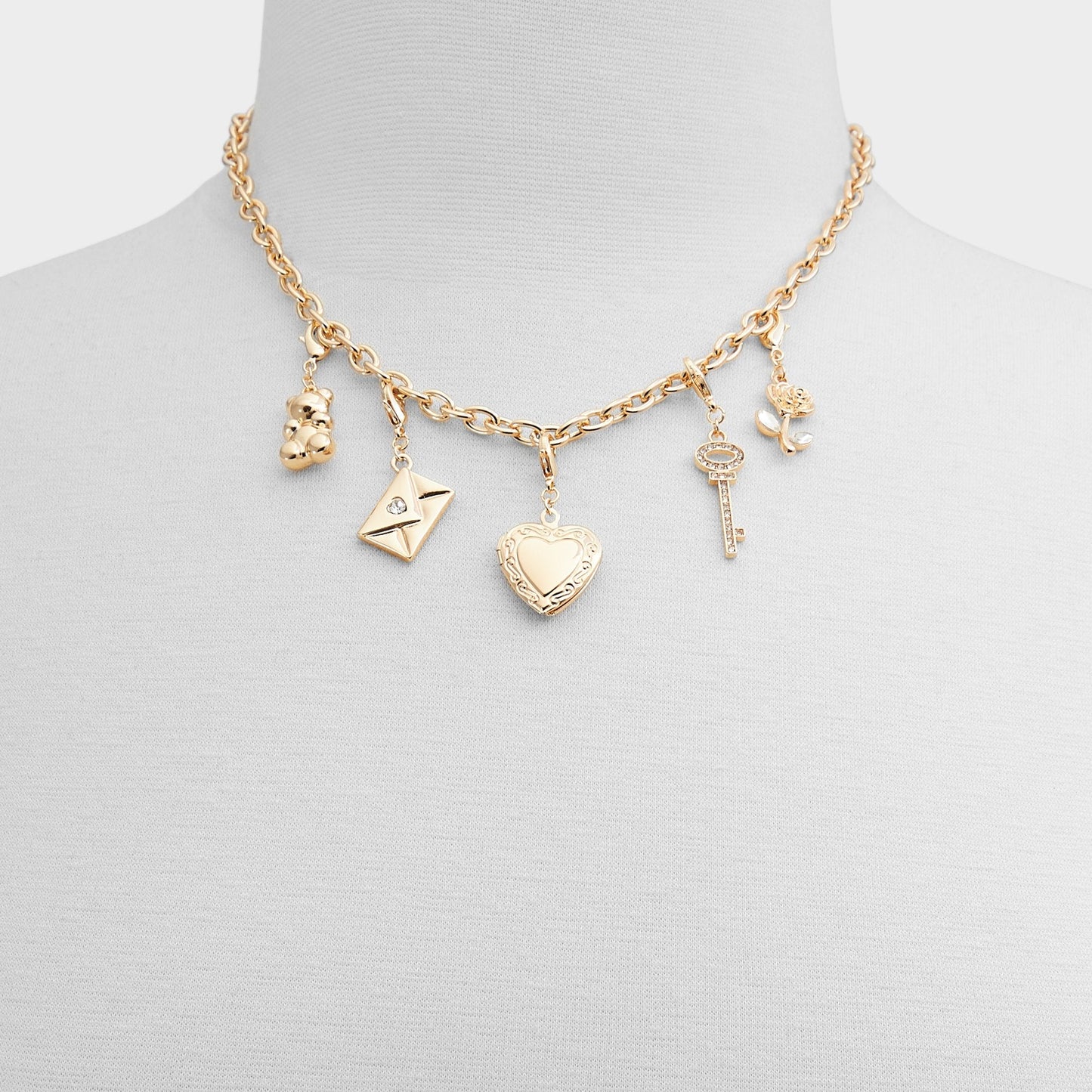 Bemyvalentine Gold/Clear Multi Women's Specialty - Necklace & bracelet set - Gold/Clear Multi