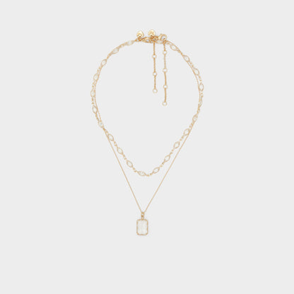 Destinie Gold/Clear Multi Women's Necklaces - Layered necklace - Gold/Clear Multi