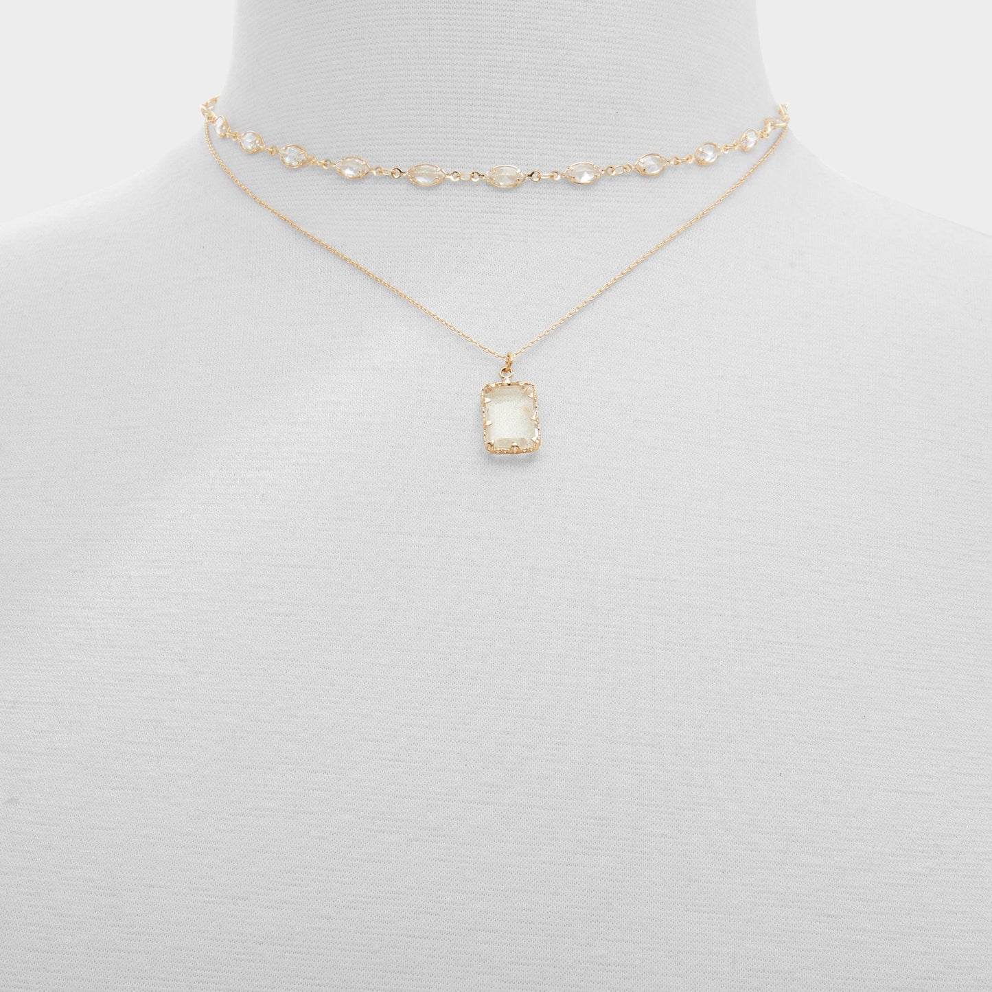 Destinie Gold/Clear Multi Women's Necklaces - Layered necklace - Gold/Clear Multi