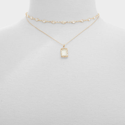 Destinie Gold/Clear Multi Women's Necklaces - Layered necklace - Gold/Clear Multi