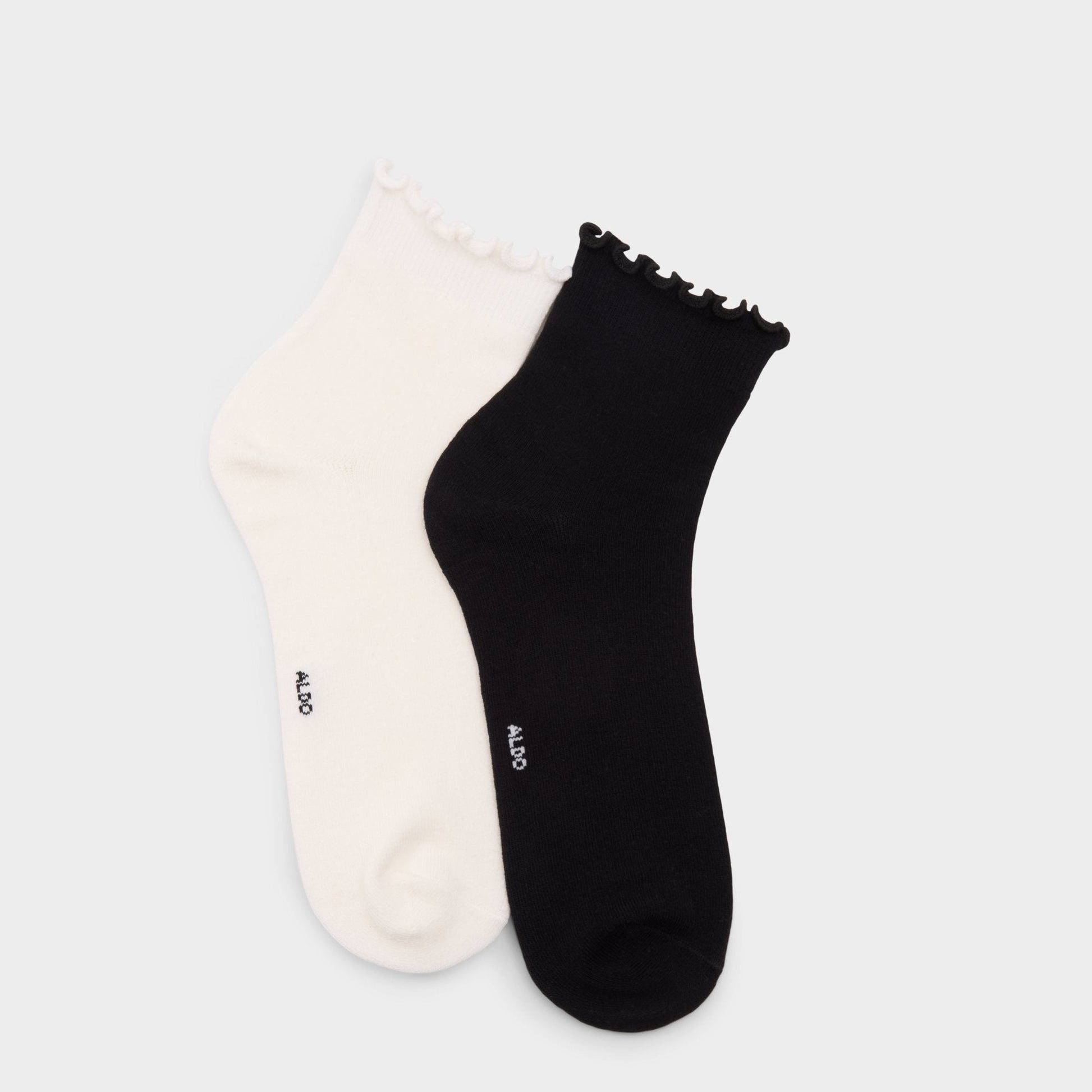 Frilluxe in Black White - Crew socks - Black/White