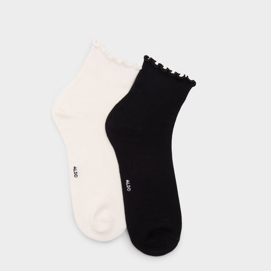 Frilluxe in Black White - Crew socks - Black/White